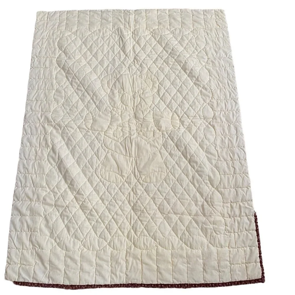 Vtg applique Teddy bear quilt‎ baby country nursery farmhouse cottagecore 34x44